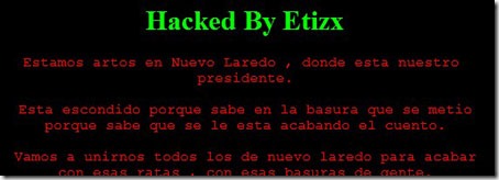Sitio hackeado