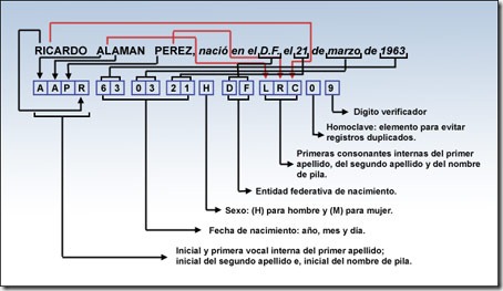 Datos de una CURP