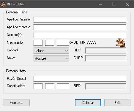 Calcular CURP y RFC